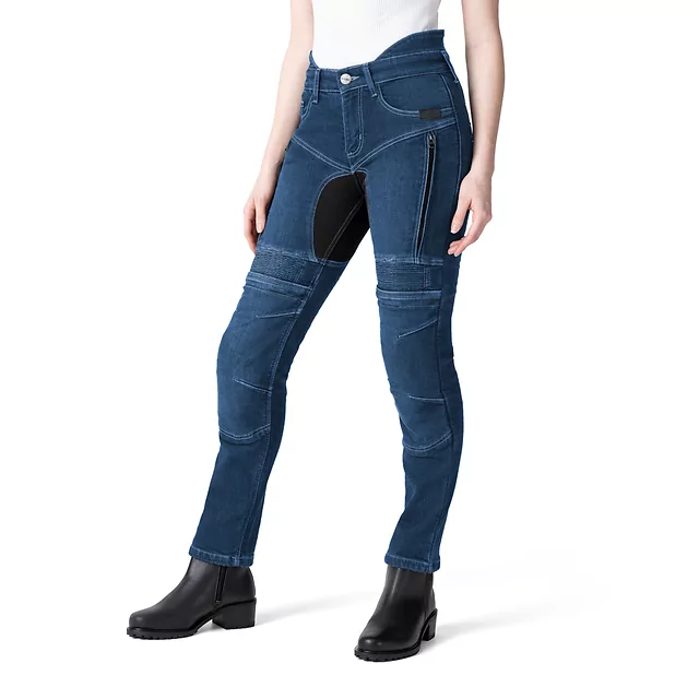 Dámské moto jeansy W-TEC Biterilla Eva Lady - černá