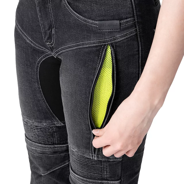 Dámské moto jeansy W-TEC Biterilla Eva Lady - černá