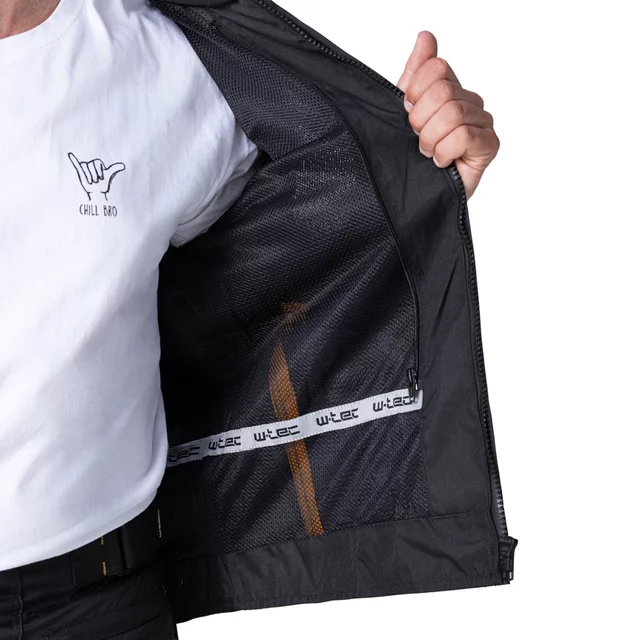 Pánská letní moto bunda W-TEC Tosheck - černo-žlutá