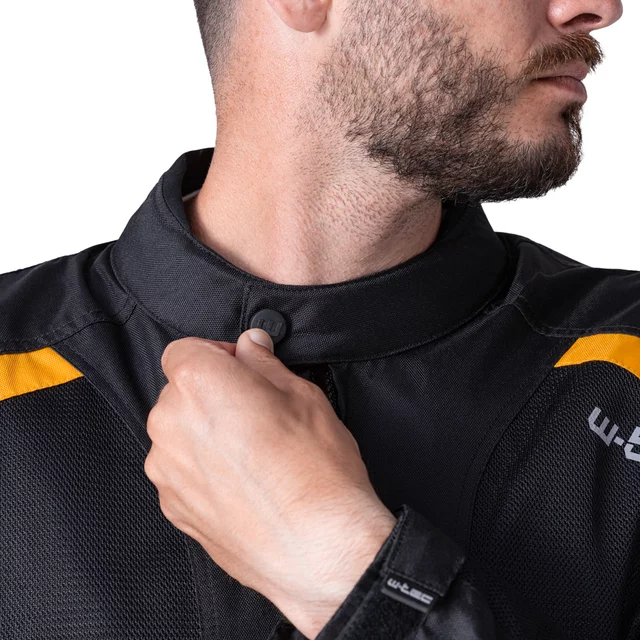 Pánská letní moto bunda W-TEC Tosheck - černo-žlutá