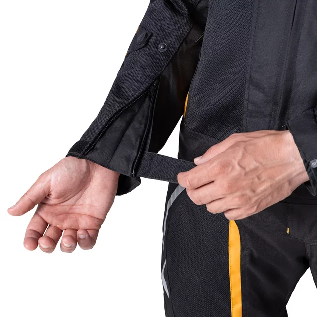 Pánská letní moto bunda W-TEC Tosheck - černo-žlutá