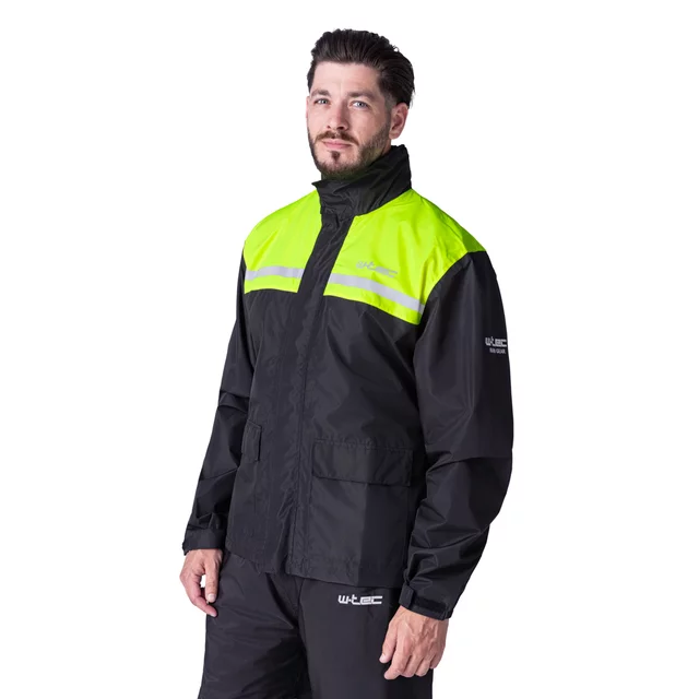 Moto pláštěnka W-TEC Rinstop - černá-fluo