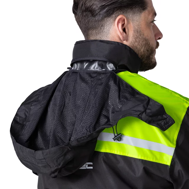 Moto pláštěnka W-TEC Rinstop - černá-fluo