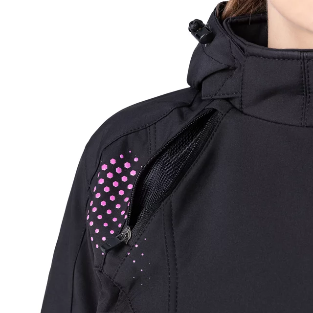 Dámská softshellová moto bunda W-TEC Annorack Lady - černo-písková