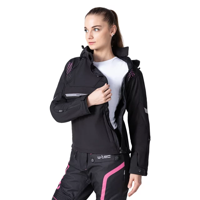 Dámská softshellová moto bunda W-TEC Annorack Lady - černo-písková