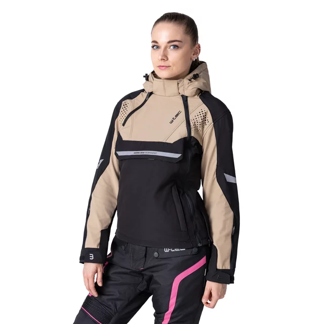 Dámská softshellová moto bunda W-TEC Annorack Lady - černo-písková
