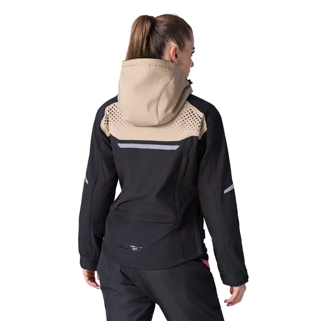 Dámská softshellová moto bunda W-TEC Annorack Lady - černo-písková