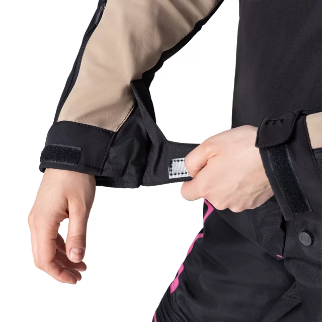Dámská softshellová moto bunda W-TEC Annorack Lady - černo-písková