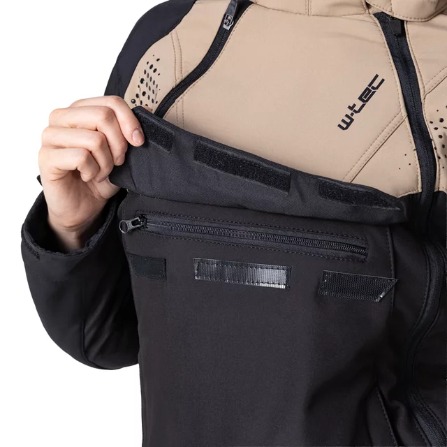 Dámská softshellová moto bunda W-TEC Annorack Lady - černo-písková