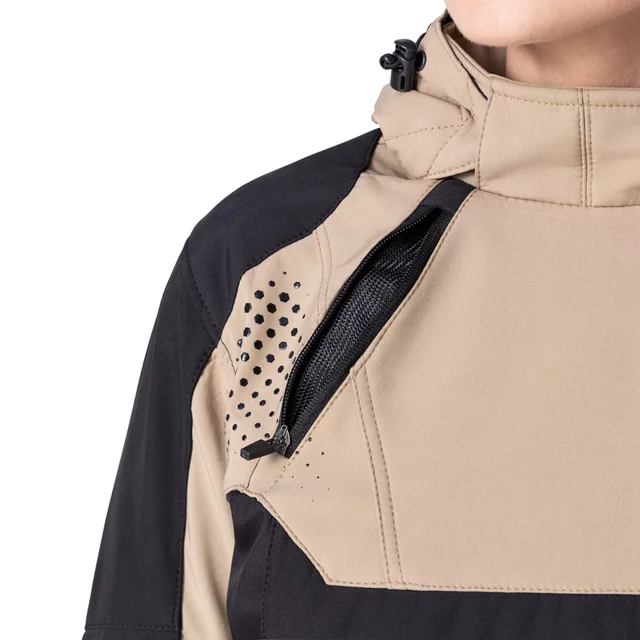 Dámská softshellová moto bunda W-TEC Annorack Lady - černo-písková