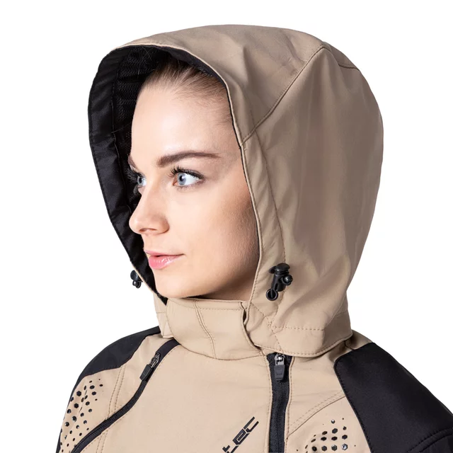 Dámská softshellová moto bunda W-TEC Annorack Lady - černo-písková