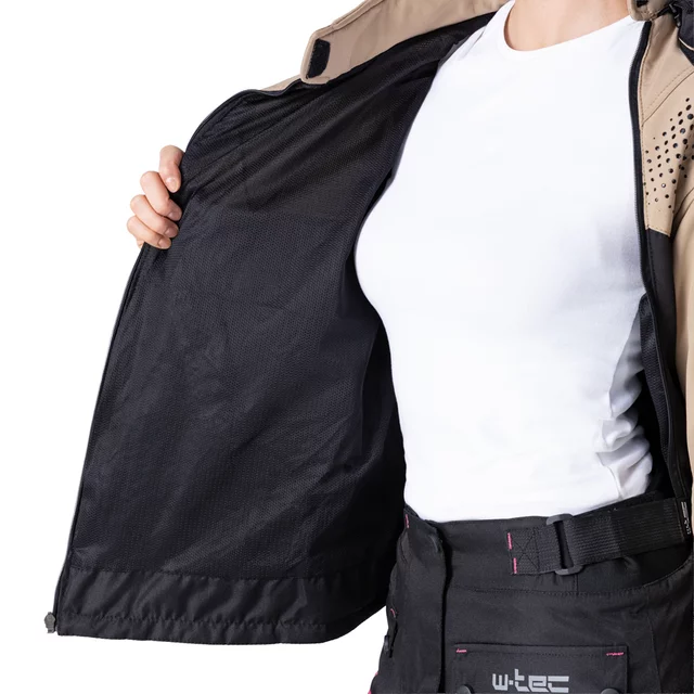 Dámská softshellová moto bunda W-TEC Annorack Lady - černo-písková