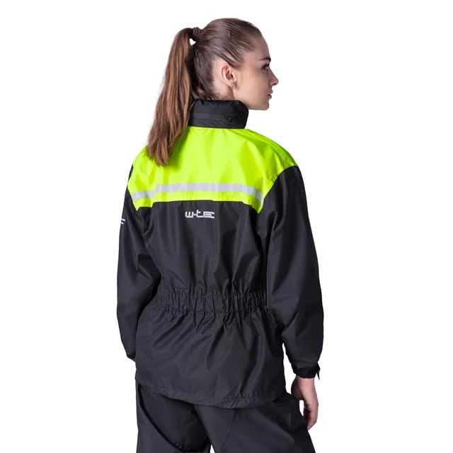 Moto pláštěnka W-TEC Rinstop - černá-fluo