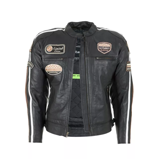Dámská kožená moto bunda W-TEC Sheawen Lady Black