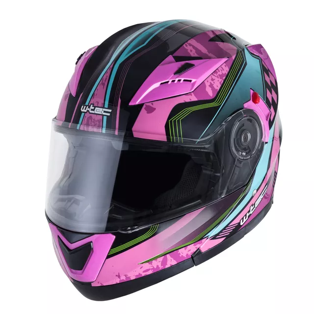 Výklopná moto přilba W-TEC Pezzon Magenta