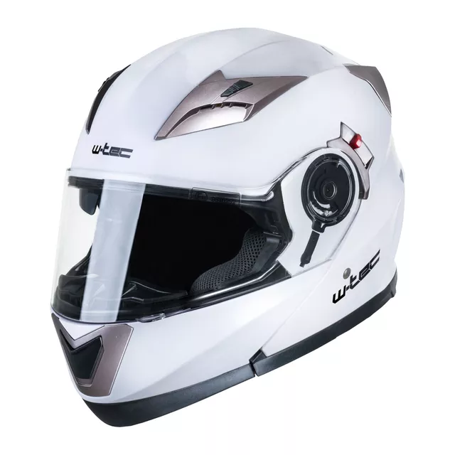 Výklopná moto přilba W-TEC Pezzon - bílo-bronzová