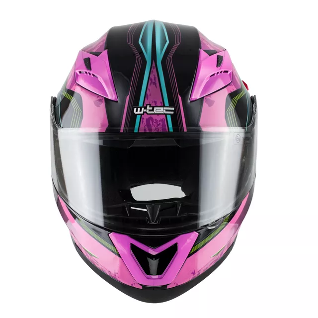 Výklopná moto přilba W-TEC Pezzon Magenta