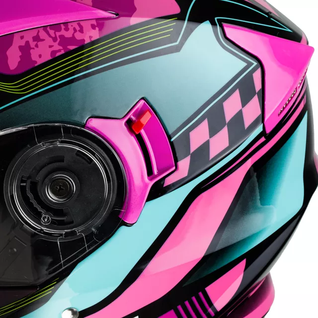 Výklopná moto přilba W-TEC Pezzon Magenta