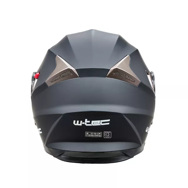 Výklopná moto přilba W-TEC Pezzon - bílo-bronzová
