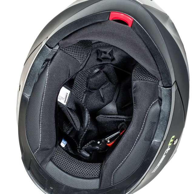 Výklopná moto přilba W-TEC Pezzon - bílo-bronzová