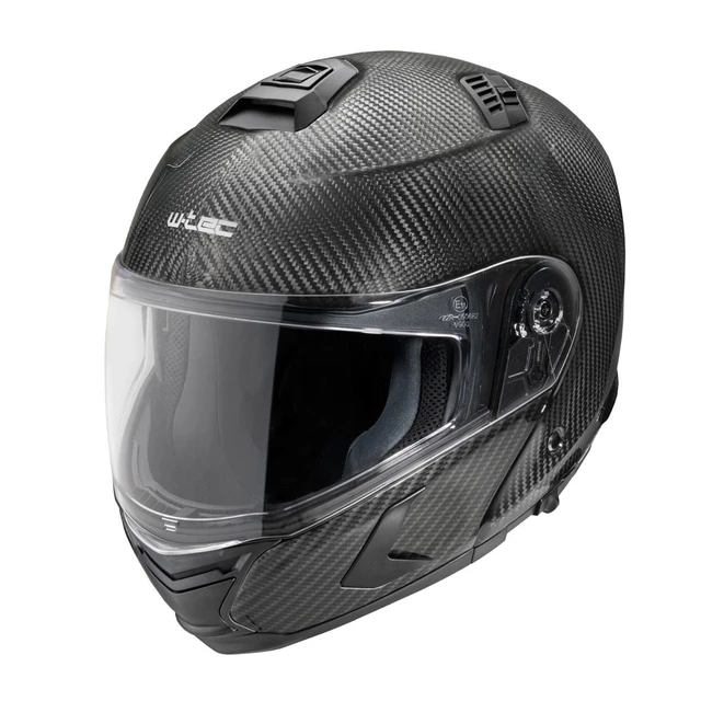 Výklopná moto přilba W-TEC Tensiler - karbon lesk