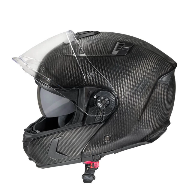 Výklopná moto přilba W-TEC Tensiler - karbon lesk