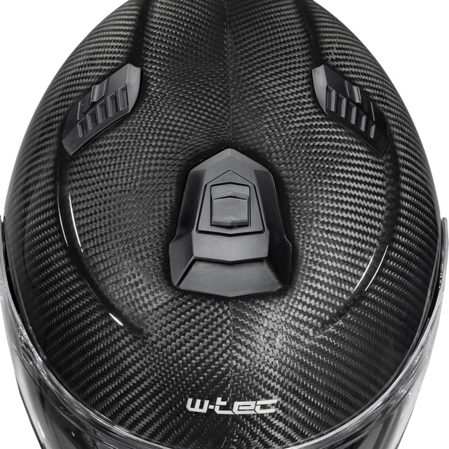 Výklopná moto přilba W-TEC Tensiler - karbon lesk