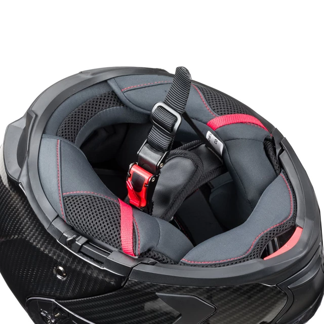 Výklopná moto přilba W-TEC Tensiler - karbon lesk