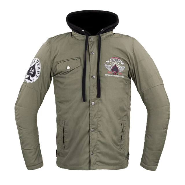 Pánská bunda W-TEC Black Heart Khaki Jacket s aramidem - Hat Skull