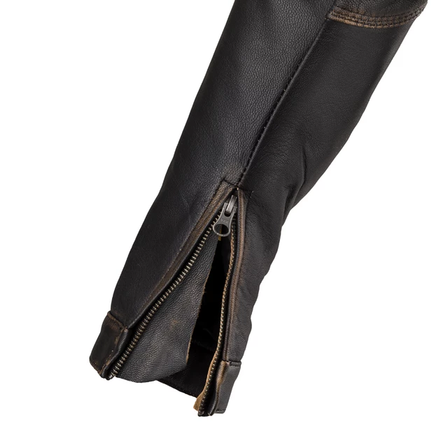 Dámská kožená moto bunda W-TEC Black Heart Lizza - 2.jakost - vintage hnědá