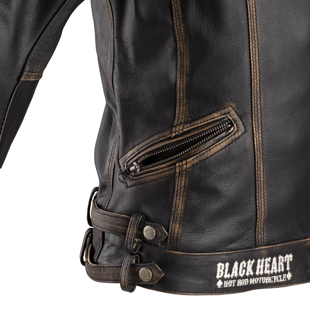 Dámská kožená moto bunda W-TEC Black Heart Lizza - 2.jakost - vintage hnědá