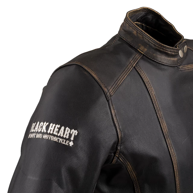 Dámská kožená moto bunda W-TEC Black Heart Lizza - 2.jakost - vintage hnědá