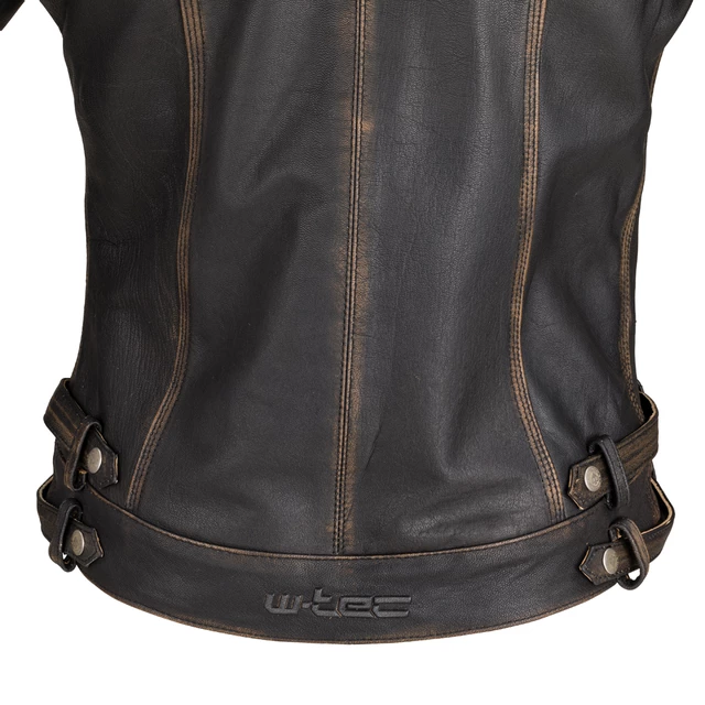 Dámská kožená moto bunda W-TEC Black Heart Lizza - 2.jakost - vintage hnědá