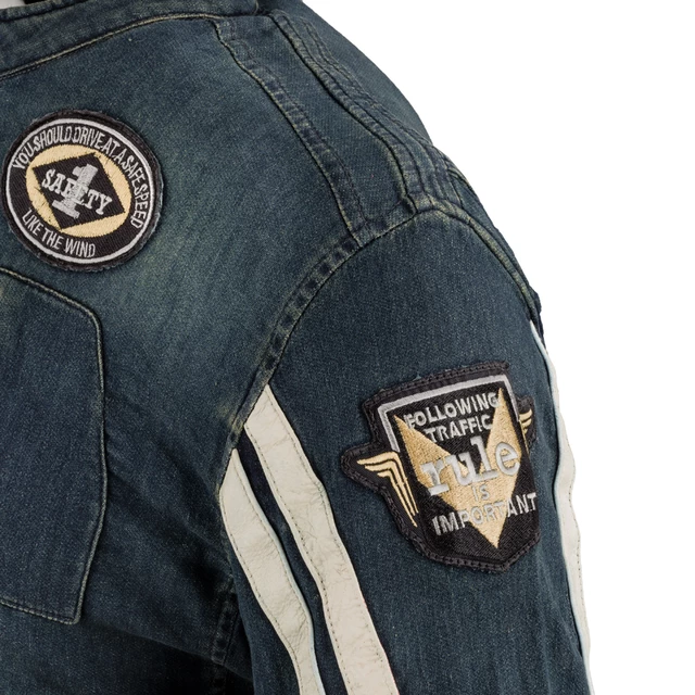 Pánská moto bunda W-TEC Wildone - 2.jakost - modrá