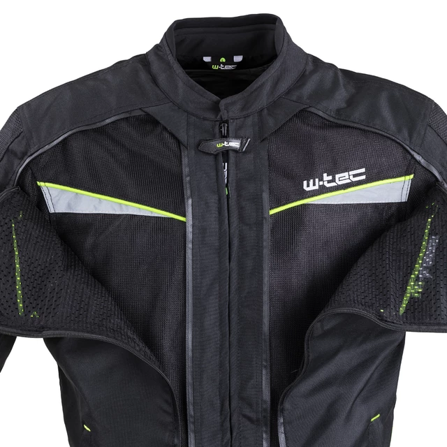 Pánská moto bunda W-TEC Progair - černá-fluo