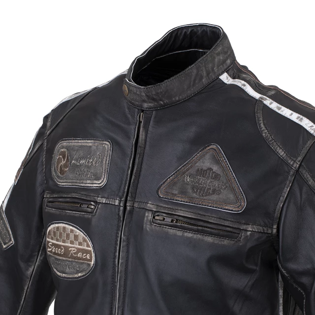 Pánská kožená moto bunda W-TEC Sheawen Vintage - 2.jakost