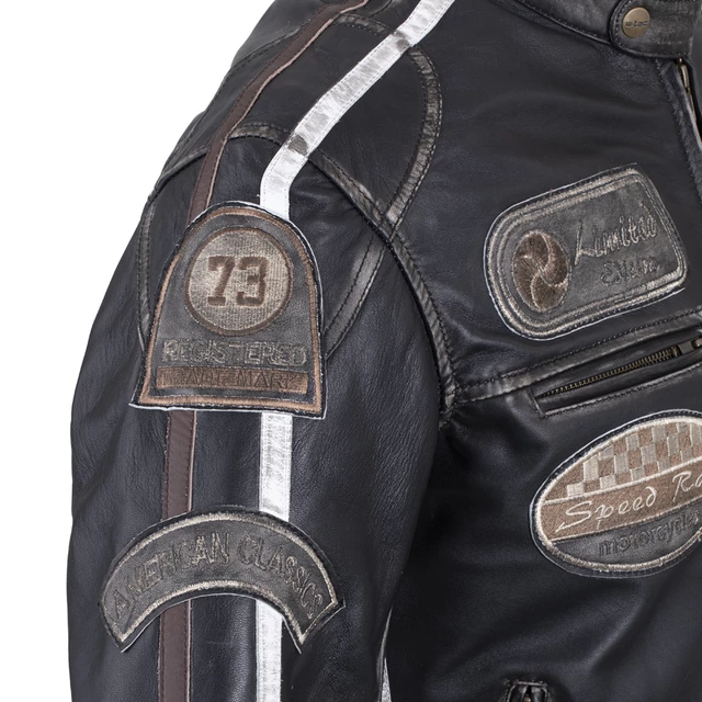 Pánská kožená moto bunda W-TEC Sheawen Vintage - 2.jakost