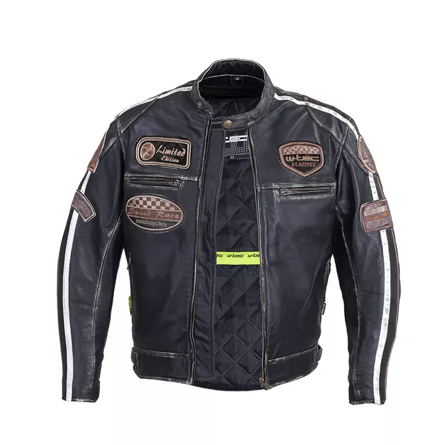 Pánská kožená moto bunda W-TEC Sheawen Vintage
