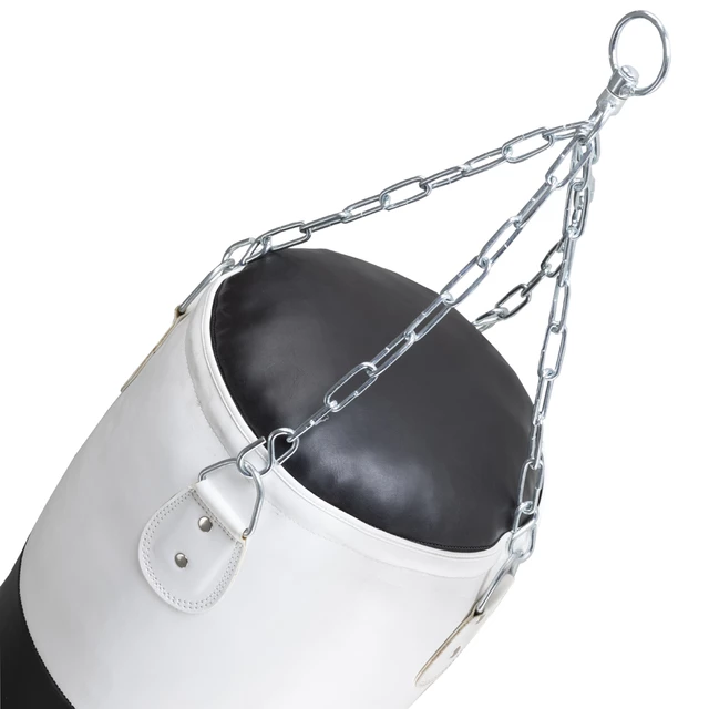 Boxovací pytel inSPORTline Robkin 35x120cm / 33kg - černo-bílá