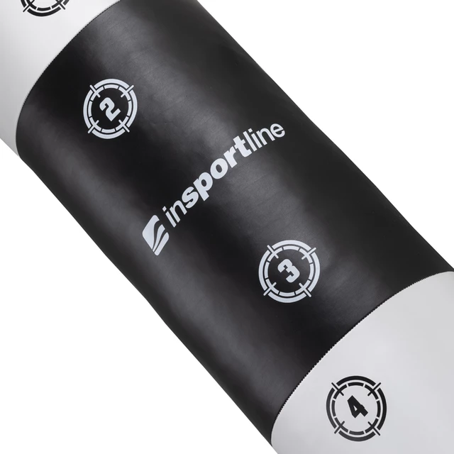 Boxovací pytel inSPORTline Robkin 35x120cm / 33kg - černo-bílá