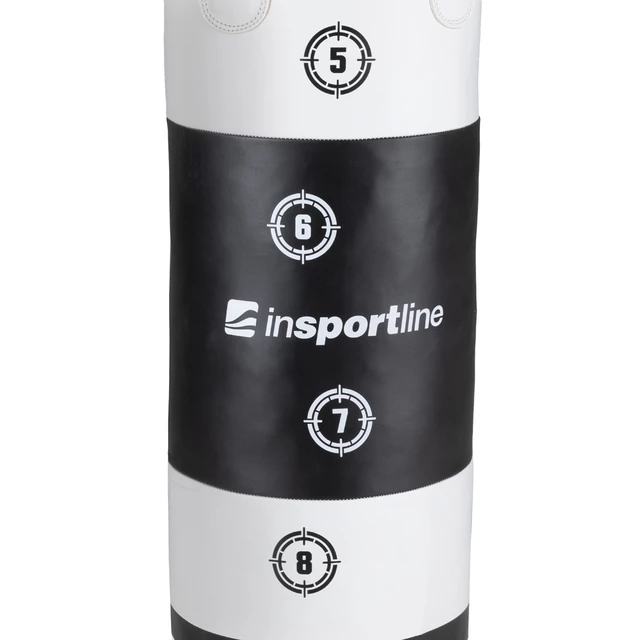 Boxovací pytel inSPORTline Robkin 35x90cm / 25kg - černo-bílá