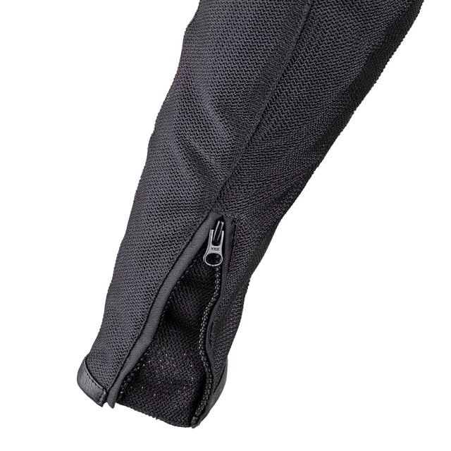 Letní moto bunda W-TEC 2Stripe - černo-béžovo-oranžová