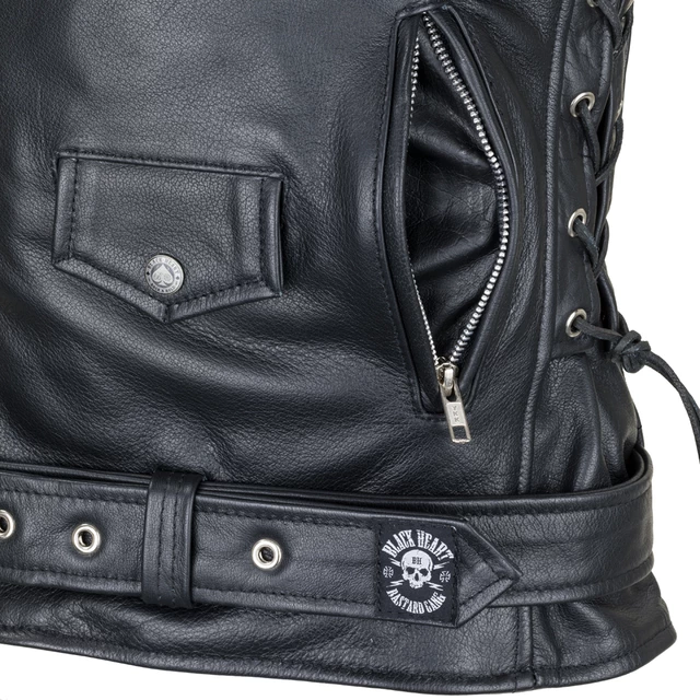 Kožená moto bunda W-TEC Black Heart Perfectis - černá