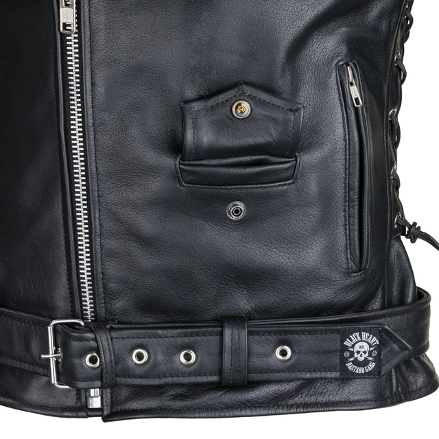 Kožená moto bunda W-TEC Black Heart Perfectis - černá