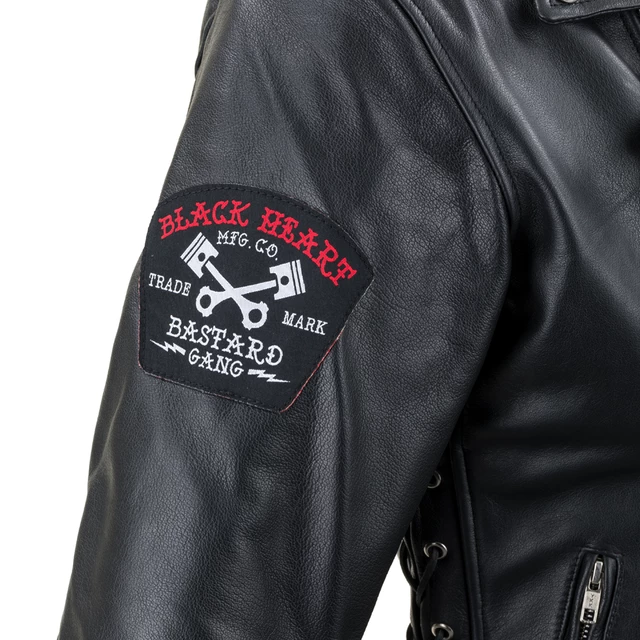 Kožená moto bunda W-TEC Black Heart Perfectis - černá