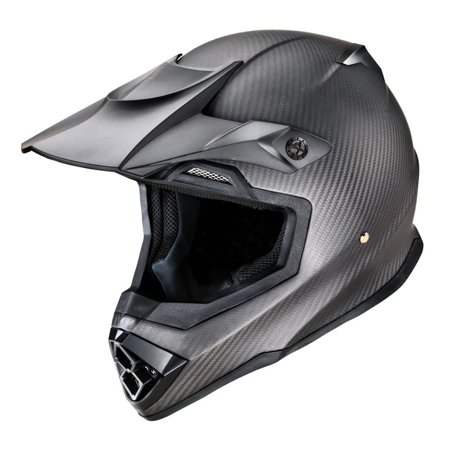 Motokrosová přilba W-TEC Crosscomp - karbon lesk - karbon mat
