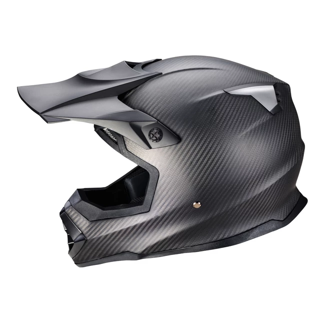Motokrosová přilba W-TEC Crosscomp - karbon lesk