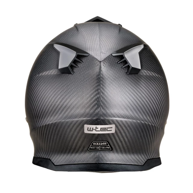 Motokrosová přilba W-TEC Crosscomp - karbon lesk