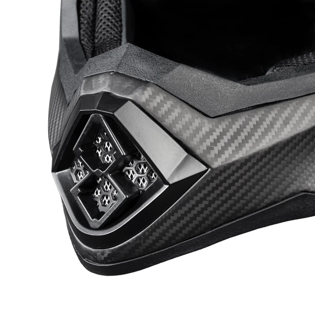 Motokrosová přilba W-TEC Crosscomp - karbon lesk