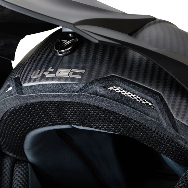 Motokrosová přilba W-TEC Crosscomp - karbon lesk